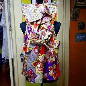 Cute strapless dress Sz.( Sm) 97% polyester 3%spandex washable iron on low heat